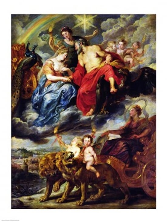 Picture of Posterazzi BALXIR213389LARGE The Medici Cycle - Meeting of Henri IV Poster Print by Peter Paul Rubens - 24 x 36 in. - Large