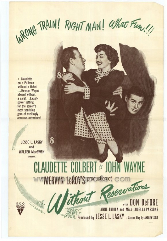 Without Reservations Movie Poster - 27 x 40 in.