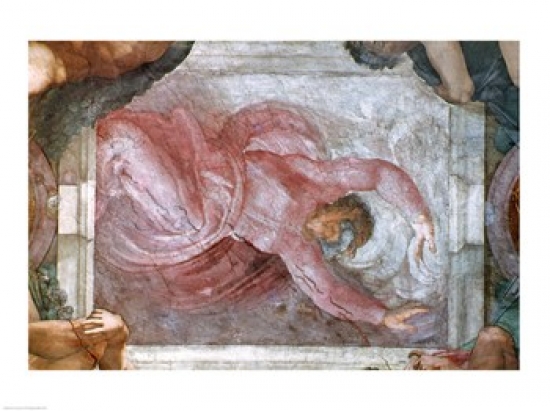 Sistine Chapel Ceiling God Dividing Light From Darkness Poster Print by Michelangelo Buonarroti - 24 x 18 in.
