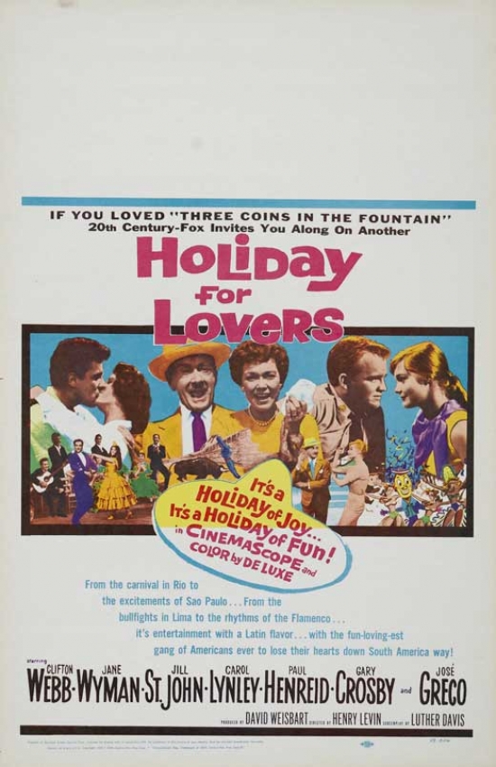 MOVIB41663 Holiday for Lovers Movie Poster - 27 x 40 in.