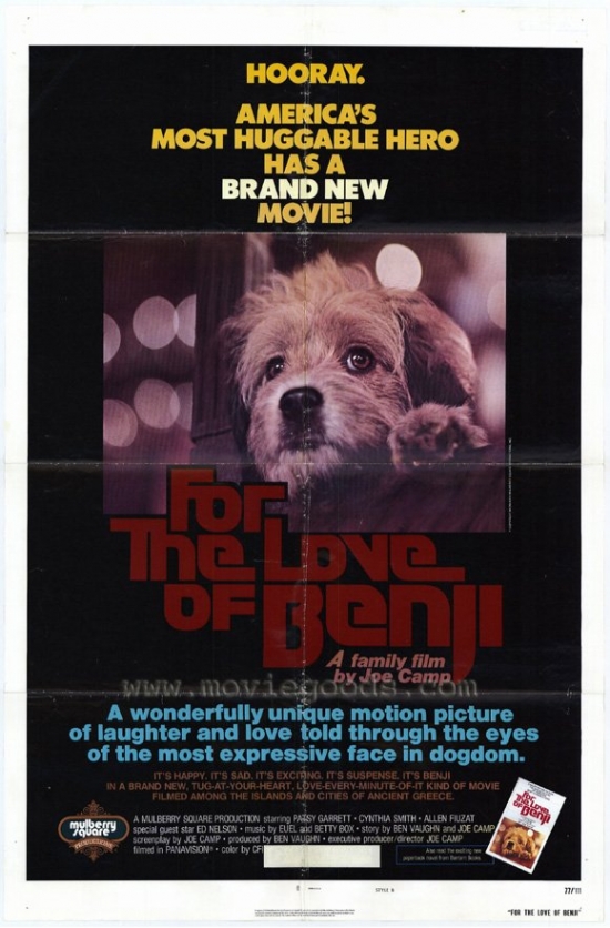 MOVGH7301 For the Love of Benji Movie Poster - 27 x 40 in.