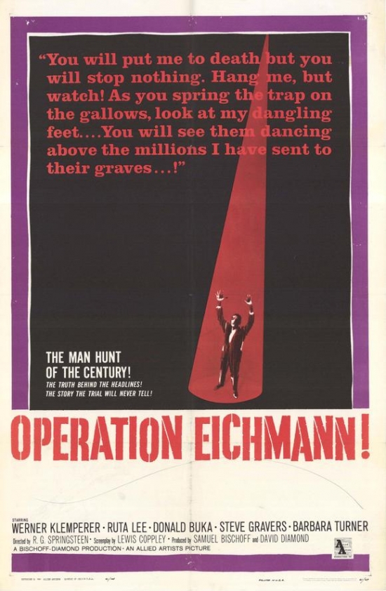 Operation Eichmann Movie Poster - 27 x 40 in.