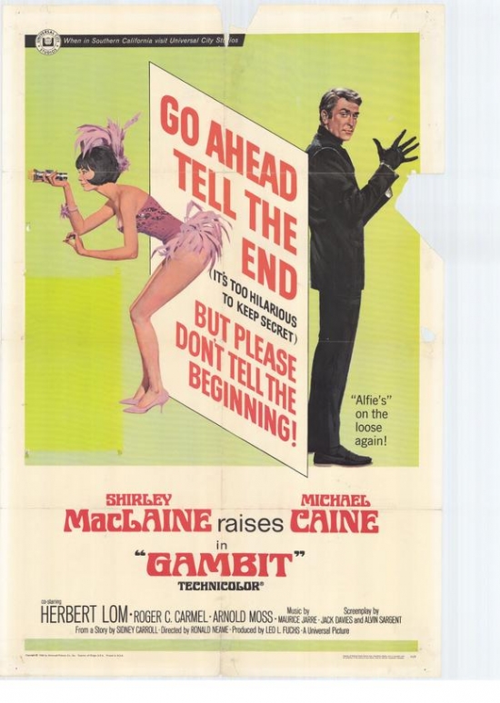 MOVEH7261 Gambit Movie Poster - 27 x 40 in.
