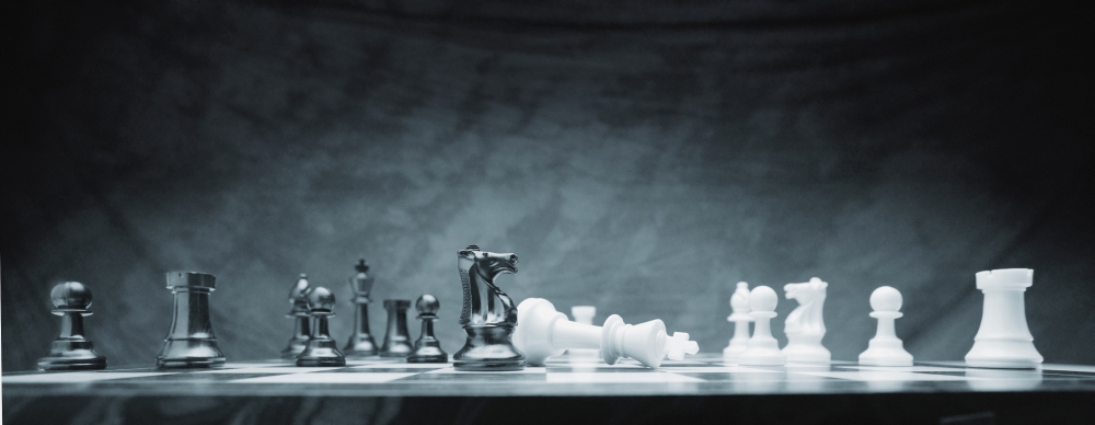 A Chess Game Poster Print by Don Hammond - 22 x 8