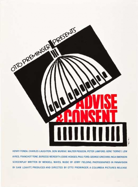 Advise & Consent Movie Poster - 27 x 40 in.