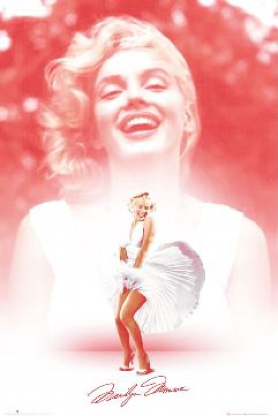 Marilyn Monroe Pink Smile Poster Print - 24 x 36 in.