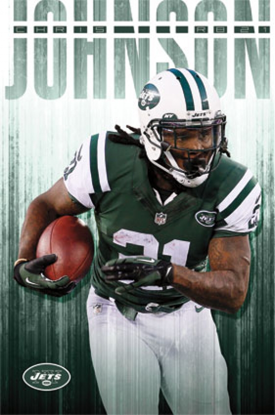 TIARP13725 New York Jets - C Johnson 14 Poster Print - 24 x 36 in.