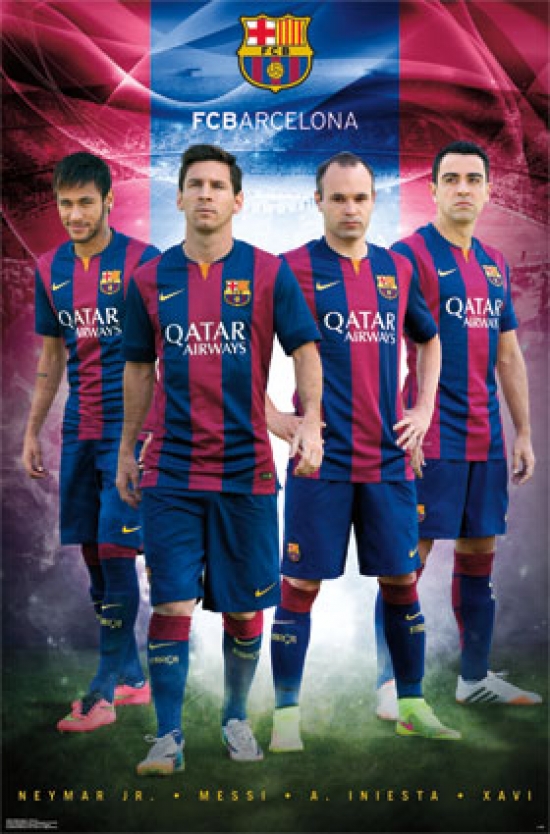Fc Barcelona - Team 2014 Poster Print - 24 x 36 in.