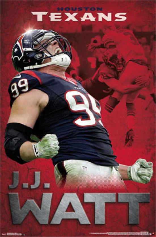 Houston Texans - Jj Watt 2015 Poster Print - 22 x 34 in.