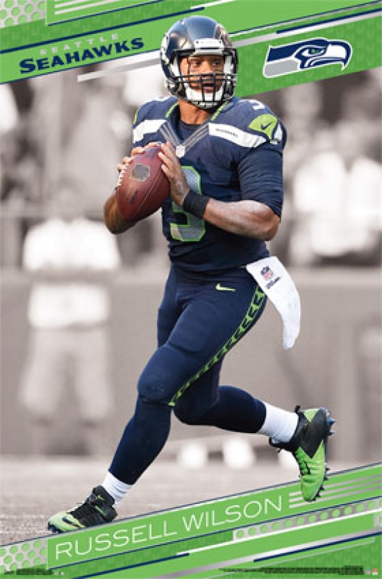 Seattle Seahawks - R Wilson 15 Poster Print - 24 x 36 in.