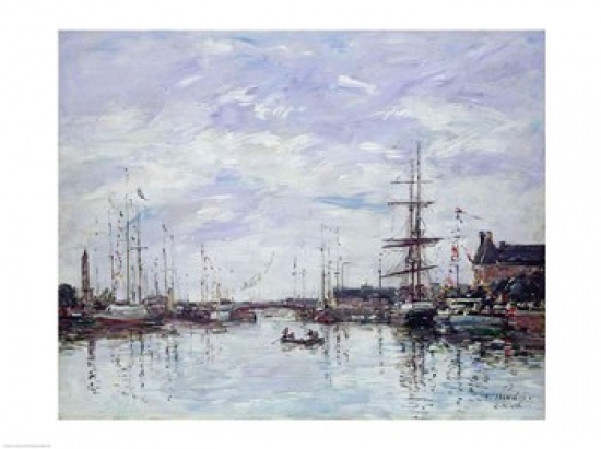 Deauville The Dock 1892 Poster Print by Eugene Louis Boudin