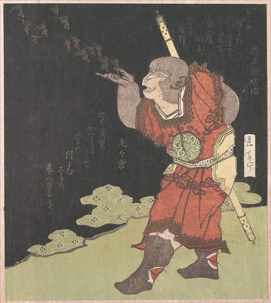 MET54818 The Monkey King Songoku From the Chinese Novel Journey to the West Poster Print by Yashima Gakutei Japanese 1786-1868 - 18 x 24 in -  Posterazzi