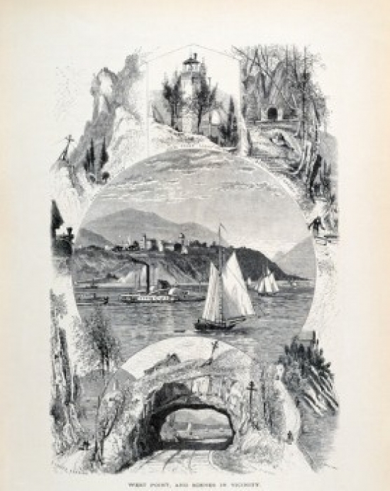 West Point & Scenes in Vicinity Artist Unknown Etching Poster Print - 18 x 24 in.
