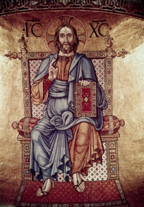 Christ Pantocrator 16th C. Artist Unknown Mosaic Poster Print