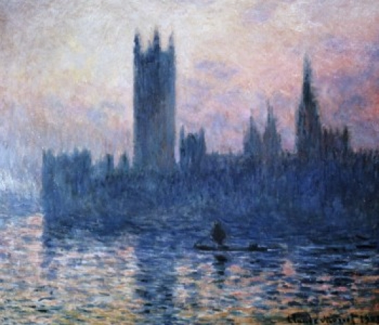 The Houses of Parliament Sunset 1903 Claude Monet 1840-1926 French Oil on Canvas National Gallery of Art Poster Print - 18 x 24 in.