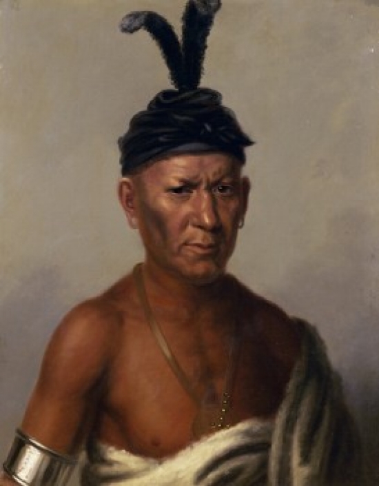 Wakechai Crouching Eagle a Sauk Chief Charles Bird King 1785-1862 American Poster Print - 18 x 24 in.