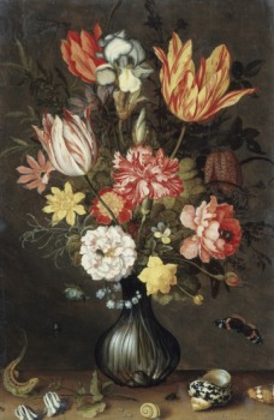 Tulips Carnations & Iris Balthasar Van Der Ast 1593-1654 Dutch Poster Print - 18 x 24 in.