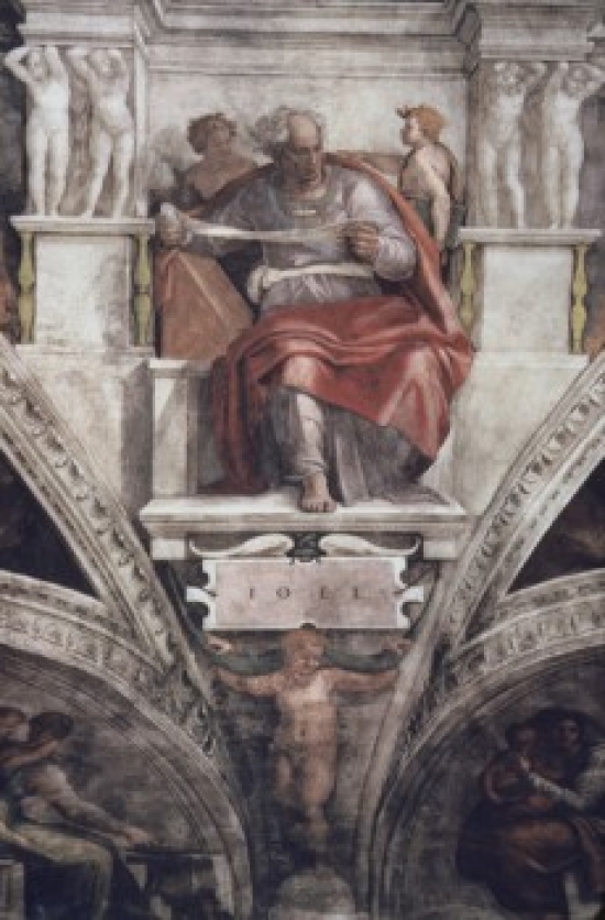 The Prophet Joel Michelangelo Buonarroti 1475-1564 Italian Sistine Chapel Vatican Poster Print - 18 x 24 in.