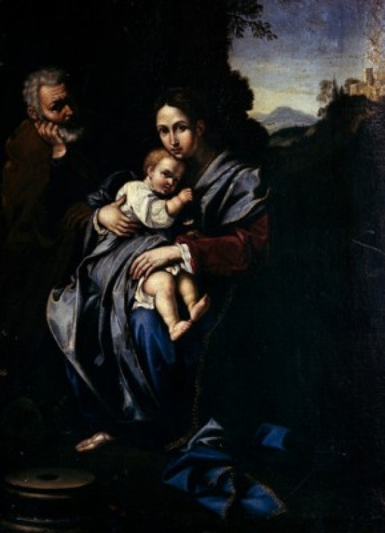 SAL9003572 Rest on the Flight Into Egypt by Bartolomeo Cavarozzi 1590-1625 Poster Print - 18 x 24 in.