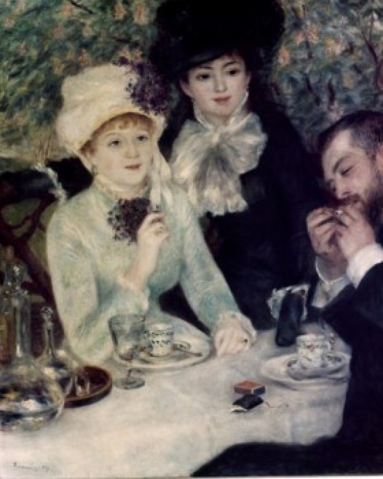Germany Frankfurt Am Main Stadelsches Kunstinstitut Breakfast by Pierre Auguste Renoir 1841-1919 Poster Print - 18 x 24 in.