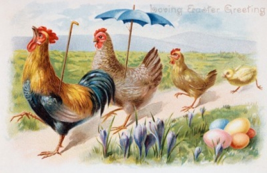 Loving Easter Greetings C.1900 Nostalgia Cards Poster Print - 18 x 24 in.