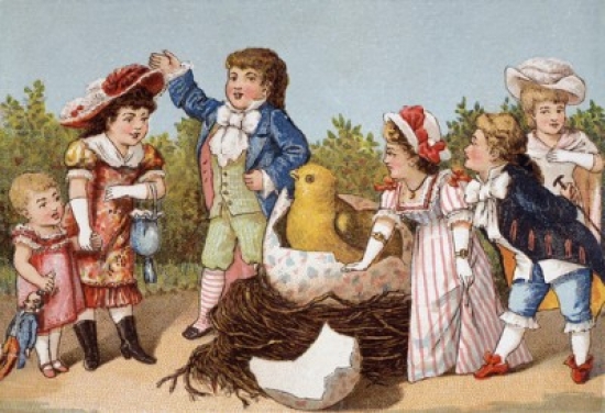Happy Easter Nostalgia Cards Poster Print - 18 x 24 in.