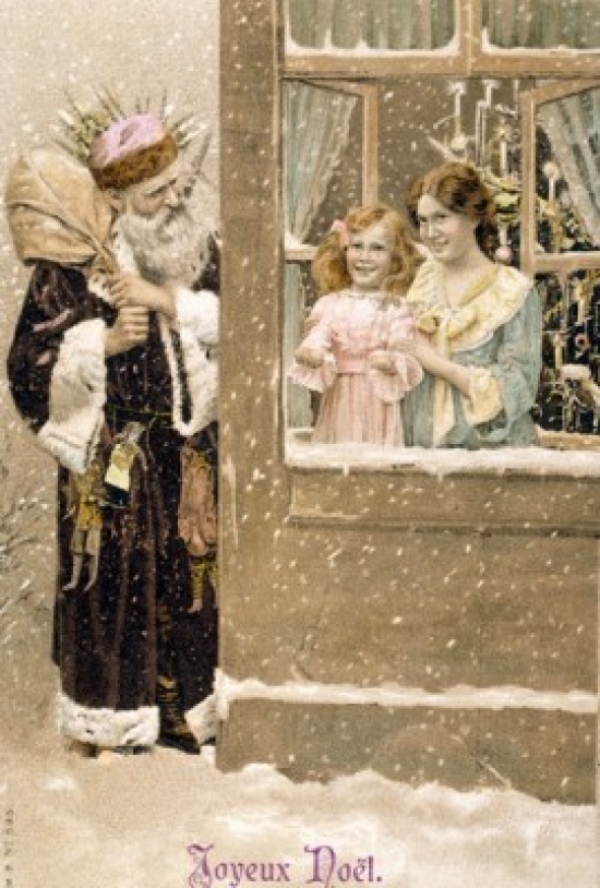Joyeux Noel Nostalgia Cards Poster Print - 18 x 24 in.