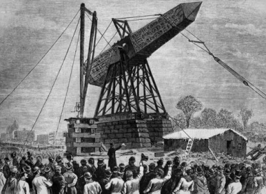 Cleopatras Needle Comes to New York Setting the Obelisk in Permanent Position Central Park-January 22 1881 Artist Unknown Poster Print