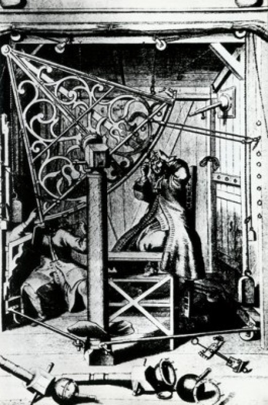 SAL995218 Johannes Hevelius Using a Sextant Engraving Poster Print - 18 x 24 in -  Posterazzi