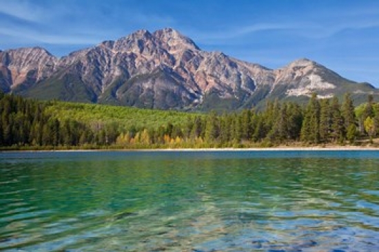 PDDCN01BJA0019 Patricia Lake & Pyramid Mountain Jasper NP Alberta Canada Poster Print by Jaynes Gallery