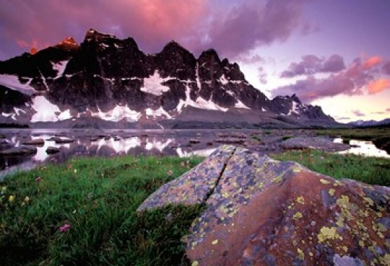The Ramparts Viewed in Reflection Tanquin Valley Jasper National Park Alberta Canada Poster Print by Gavriel Jecan