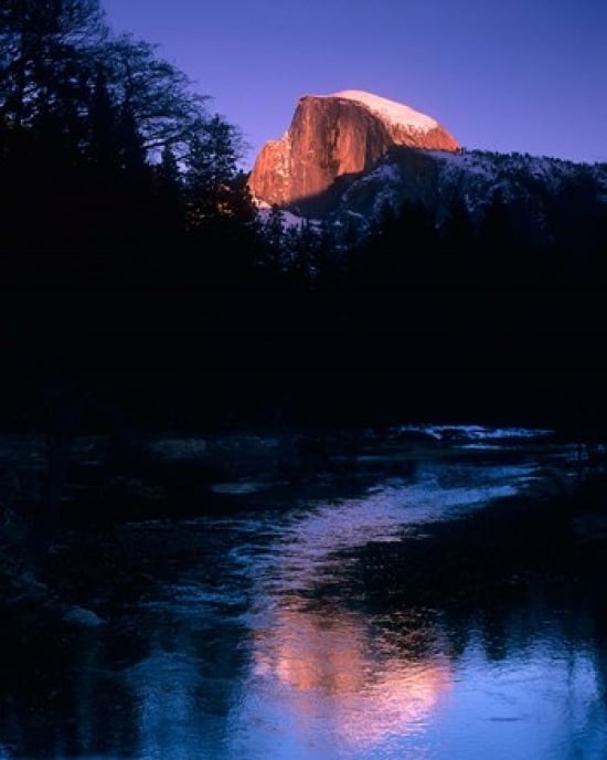 PDDUS05JAL0163 Half Dome Merced River Yosemite California Poster Print by John Alves - 26 x 33 in.