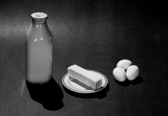 Bottle of Milk Cheese & Eggs Poster Print - 18 x 24 in.