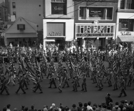 USA New York State New York City Columbus Day Parade October 12 1949 Poster Print 18 x 24 in.