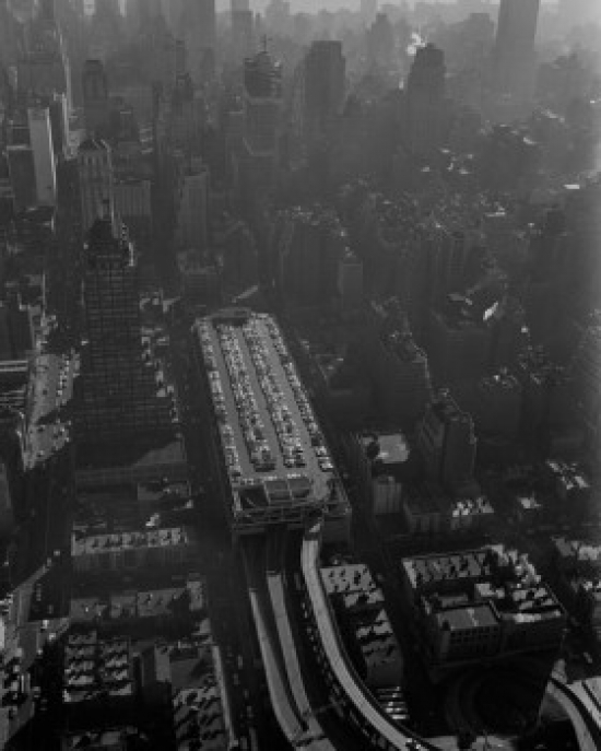 USA New York State New York City Midtown Manhattan Aerial View Poster Print - 18 x 24 in.