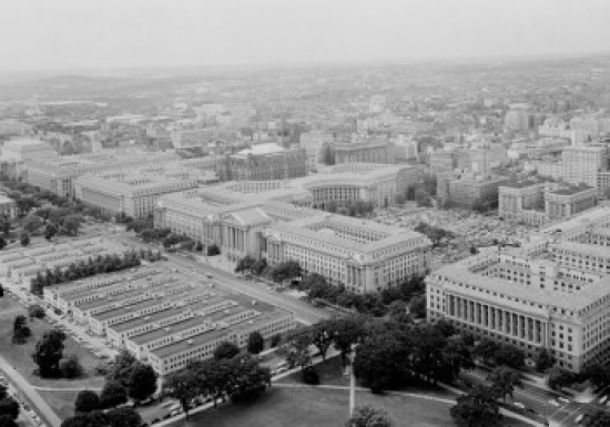 USA Washington DC View From Washington Monument Showing Constitution Avenue Poster Print - 18 x 24 in.