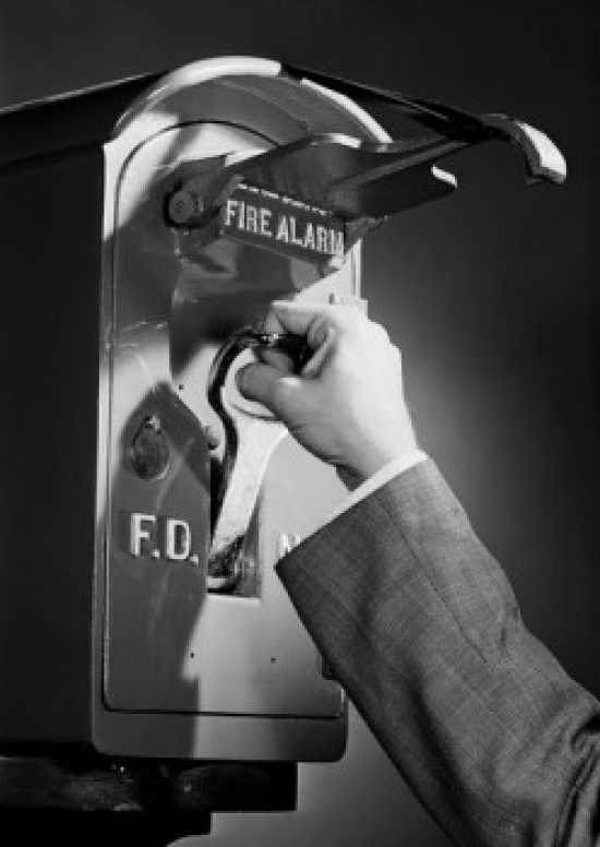 Fire Alarm Being Activated Poster Print - 18 x 24 in.