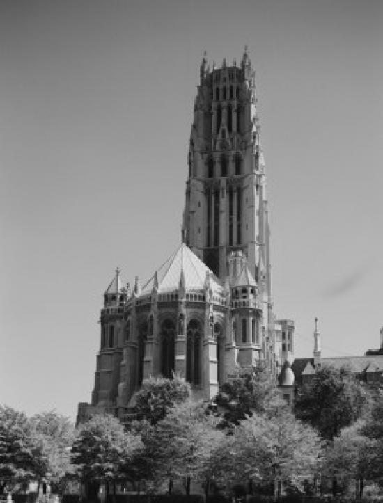 USA New York State New York City Riverside Church Poster Print - 18 x 24 in.