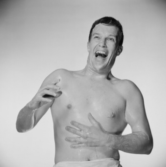 Shirtless Man Screaming Poster Print - 18 x 24 in.