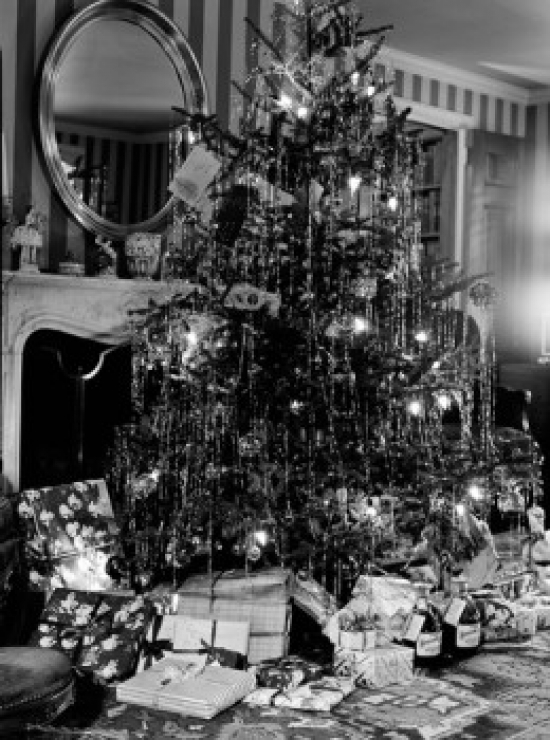 Christmas Tree with Presents Poster Print - 18 x 24 in.