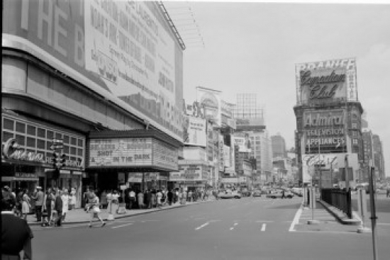 SAL255424386 USA New York City Broadway North of 45th Street View Looking North From Times Square Poster Print - 18 x 24 in.