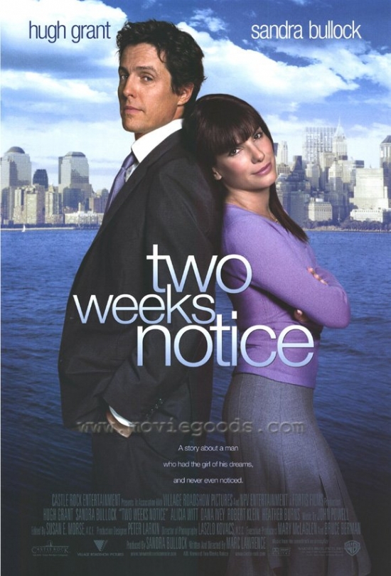 Two Weeks Notice Movie Poster - 27 x 40 in.