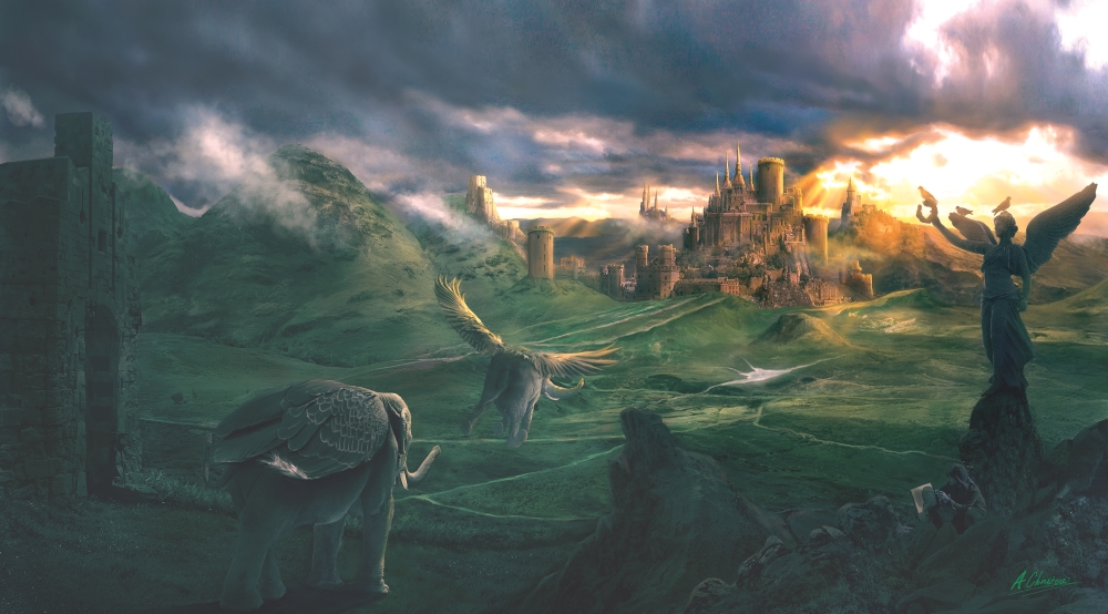 PAIAC004 Castle Highlands Poster Print by Anthony Christou - 28 x 16 in.