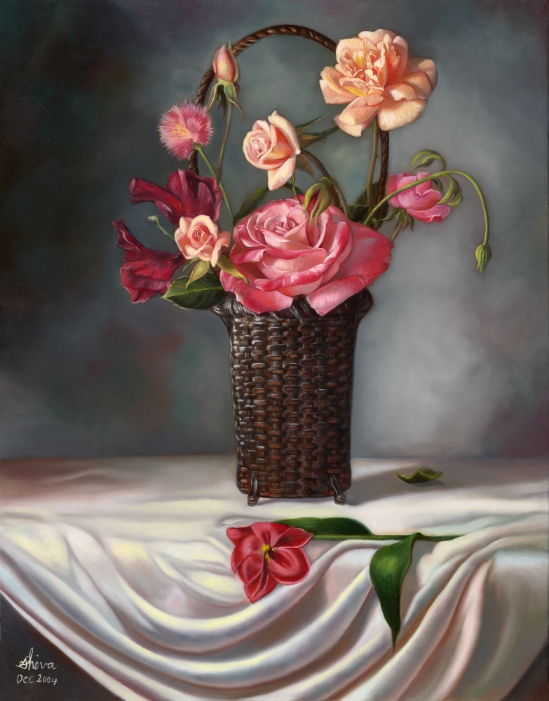 Flower Still Life Poster Print by Shiva - 14 x 18 in.