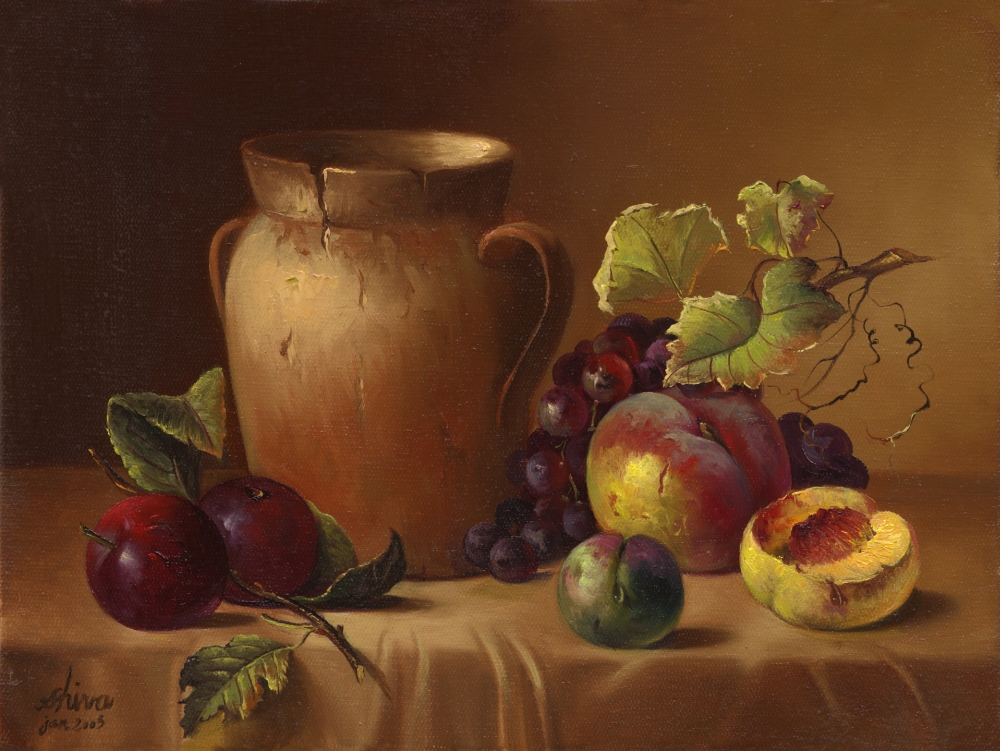 Fruit & Pot Poster Print by Shiva - 11 x 8 in.