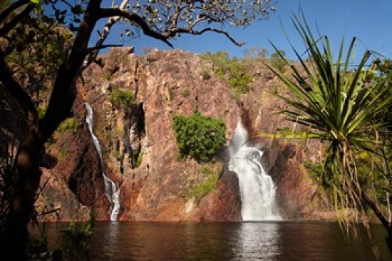 PDDAU01DWA4597 Cascade of Wangi Falls Litchfield National Park Northern Territory Australia Poster Print by David Wall