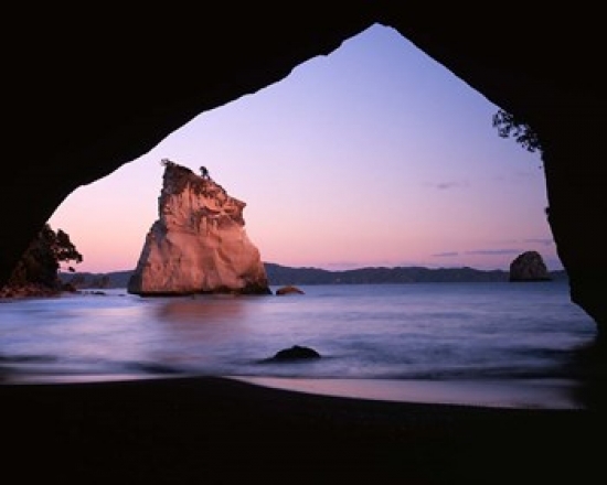 Coastline Cathedral Cove Coromandel Peninsula North Island New Zealand Poster Print by Charles Gurche