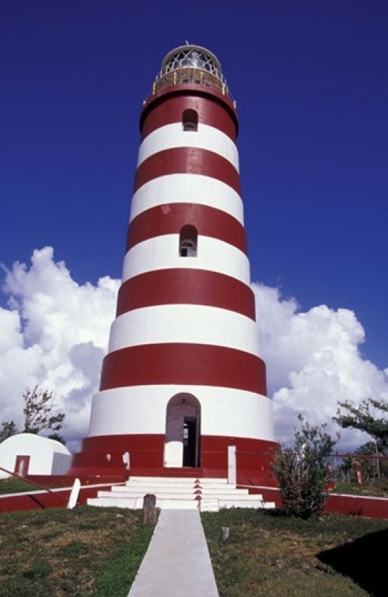 Candystripe Lighthouse Elbow Cay Bahamas Caribbean Poster Print by Greg Johnston - 23 x 35 in.