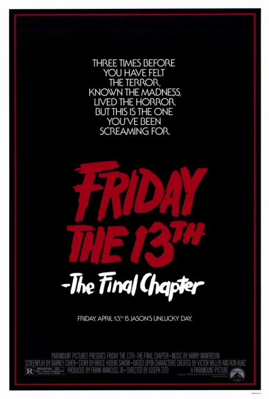 MOVIF7393 Friday the 13th Part 4-The Final Chapter Movie Poster - 27 x 40 in -  Posterazzi