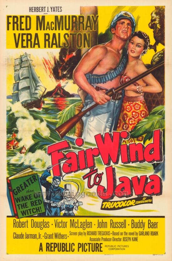 MOVIH5033 Fair Wind to Java Movie Poster - 27 x 40 in.